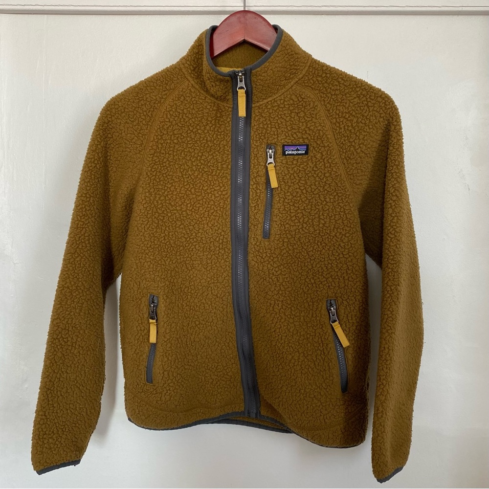 Patagonia  Kids XL 14 Fleece Retro Pile Zip Cardigan